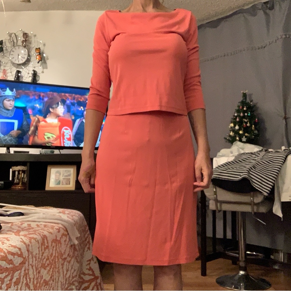 skirt set peach